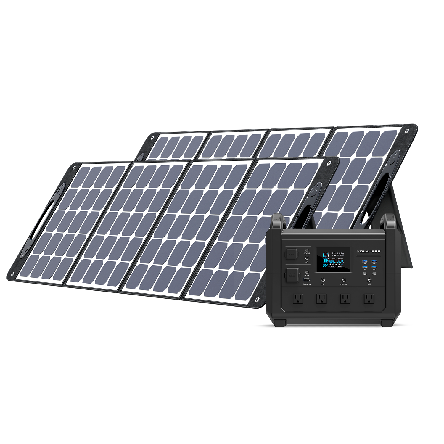YOLANESS SAPY1600 Solar Generator (Solar Generator 1600 with 2× 280W Solar Panel)