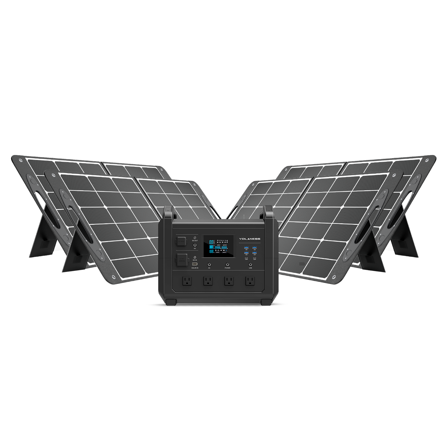 YOLANESS SAPY1600 Solar Generator (Solar Generator 1600 with 4× 100W Solar Panel)